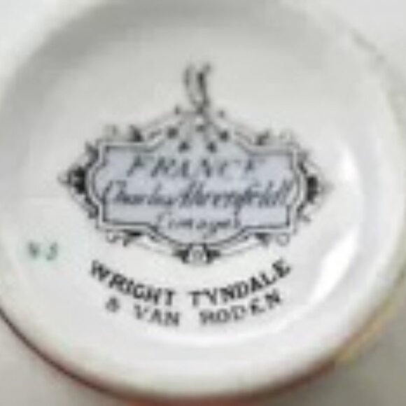 Set of 4 Charles Ahrenfeldt France Limoges Trocadero Tea Cups Saucers c1945-69 - Picture 2 of 7